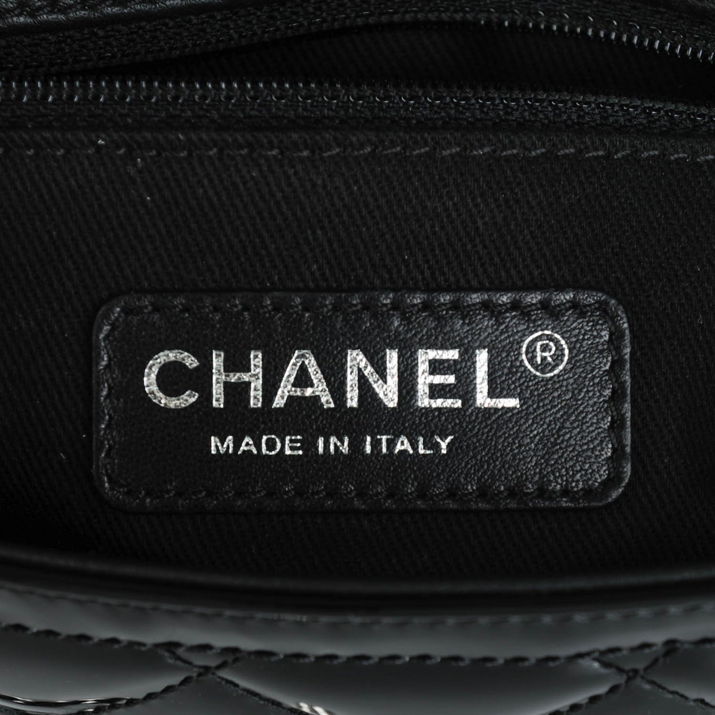 Patent Quilted Small Coco Shine Flap Black