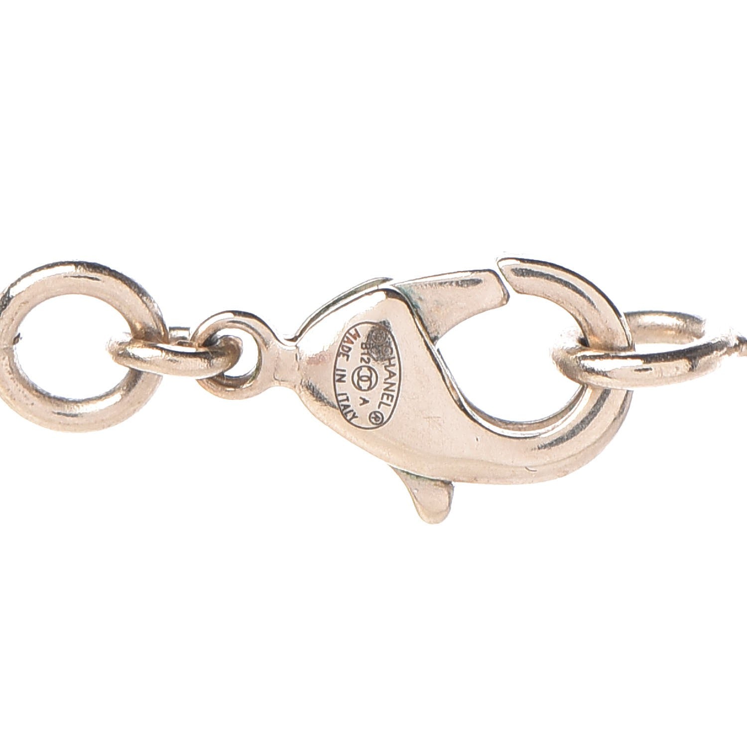 Chanel Enamel Pearl Coco CC Pendant Necklace Gold 7 of 7