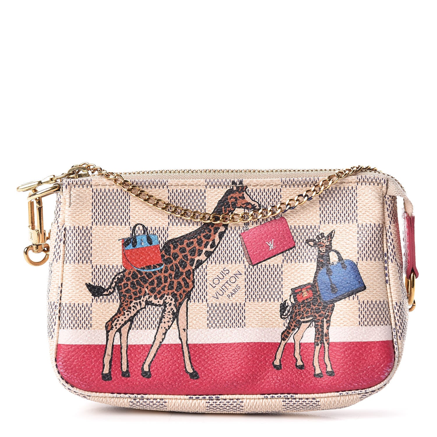 Louis Vuitton Damier Azur 2017 Christmas Animation Mini Pochette Accessories 1 of 11