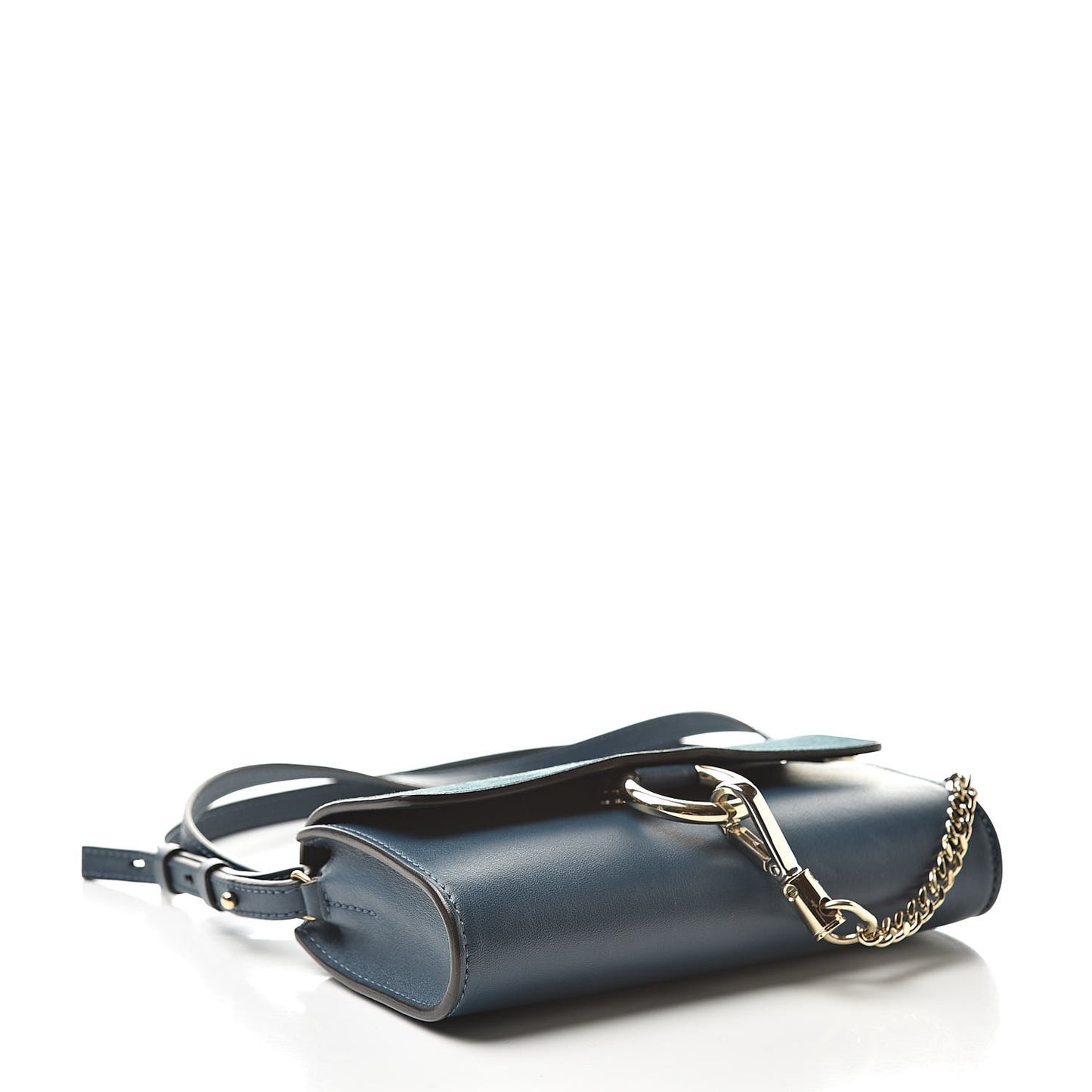 Suede Calfskin Mini Faye Shoulder Bag Majolica Blue