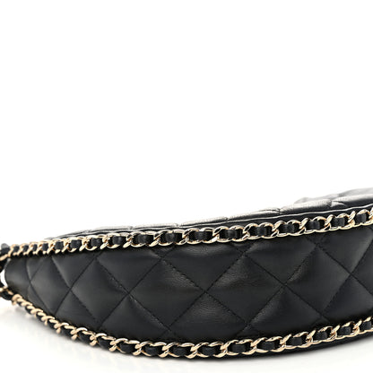 Chanel Lambskin Quilted Small Hobo Bag Black 9 of 12