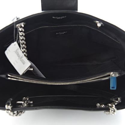 Saint Laurent Calfskin Y Quilted Monogram Large Loulou Shopper Black 5 of 11