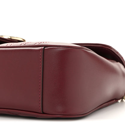 Gucci Calfskin Matelasse Medium GG Marmont Shoulder Bag Rosso Ancora Red 10 of 11