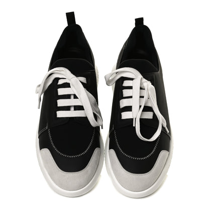 Hermes Epsom Technical Canvas Vitesse Sneakers 43.5 Black 5 of 10
