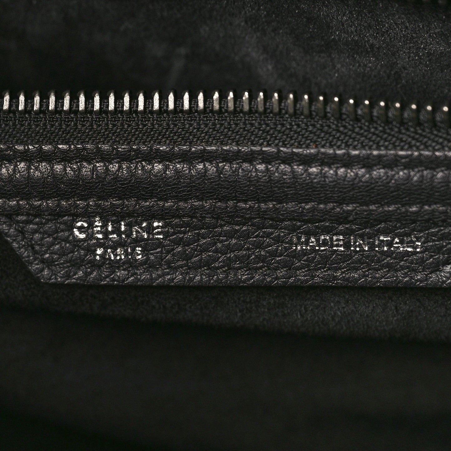 Drummed Calfskin Mini Luggage Black