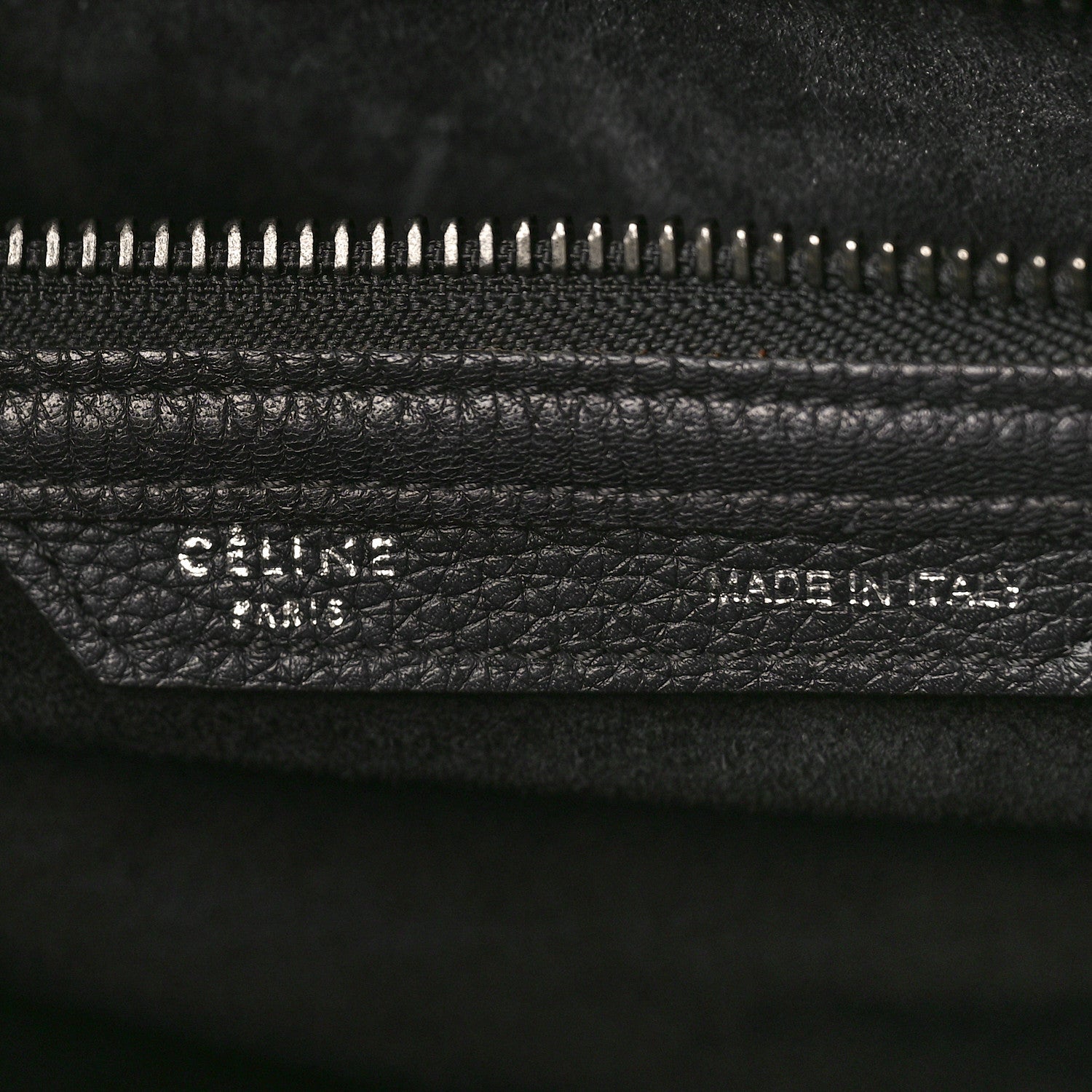 Celine Drummed Calfskin Mini Luggage Black 6 of 13