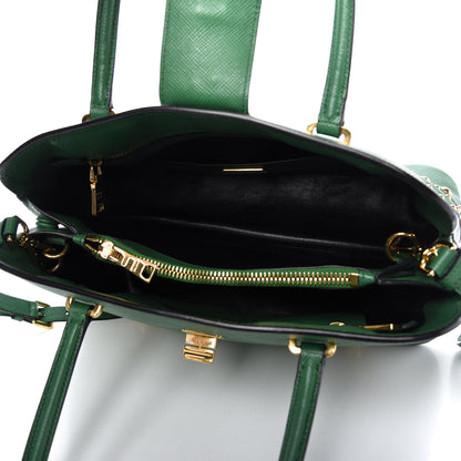 Prada Saffiano Studded Bijou Tote Verde 5 of 10