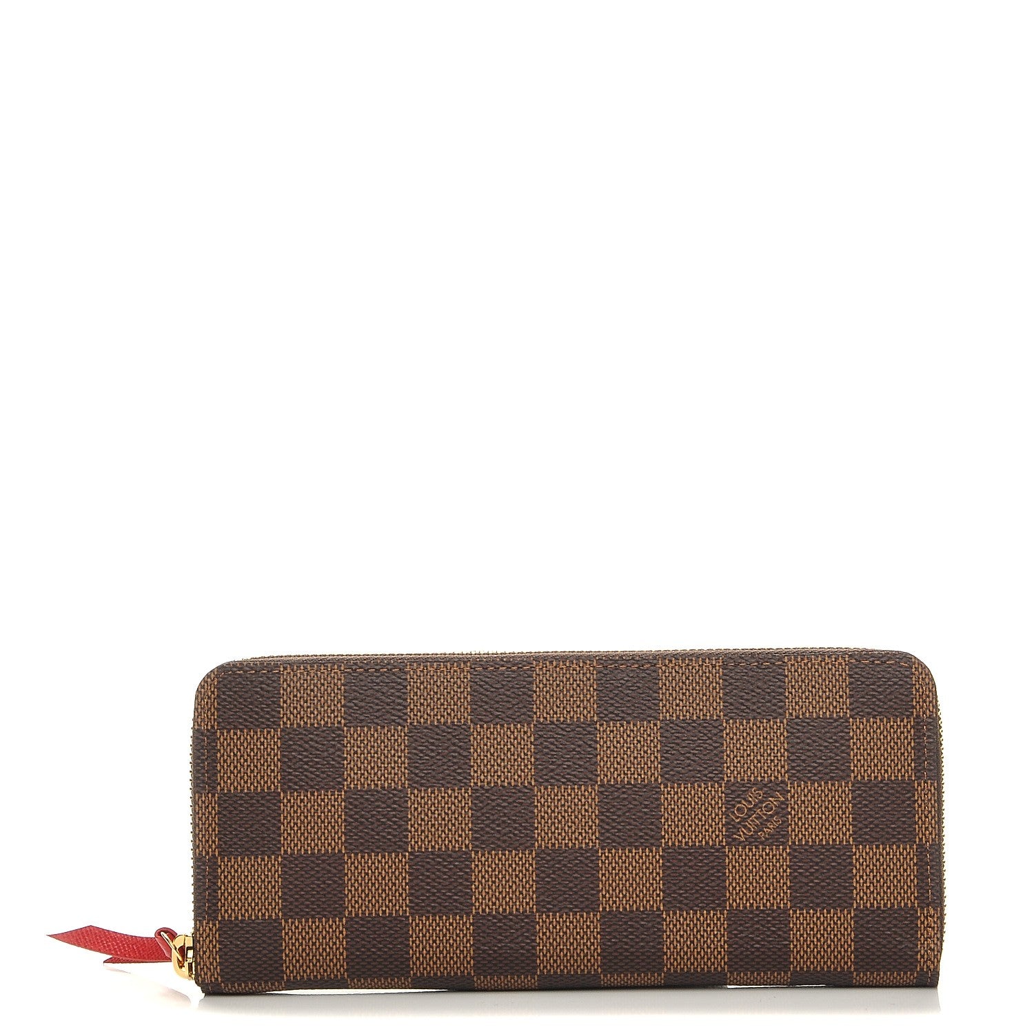 Louis Vuitton Damier Ebene Clemence Wallet Cherry 1 of 10