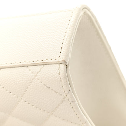 Saint Laurent Grain De Poudre Textured Mixed Matelasse Medium Triquilt Monogram Satchel Porcellana 17 of 18