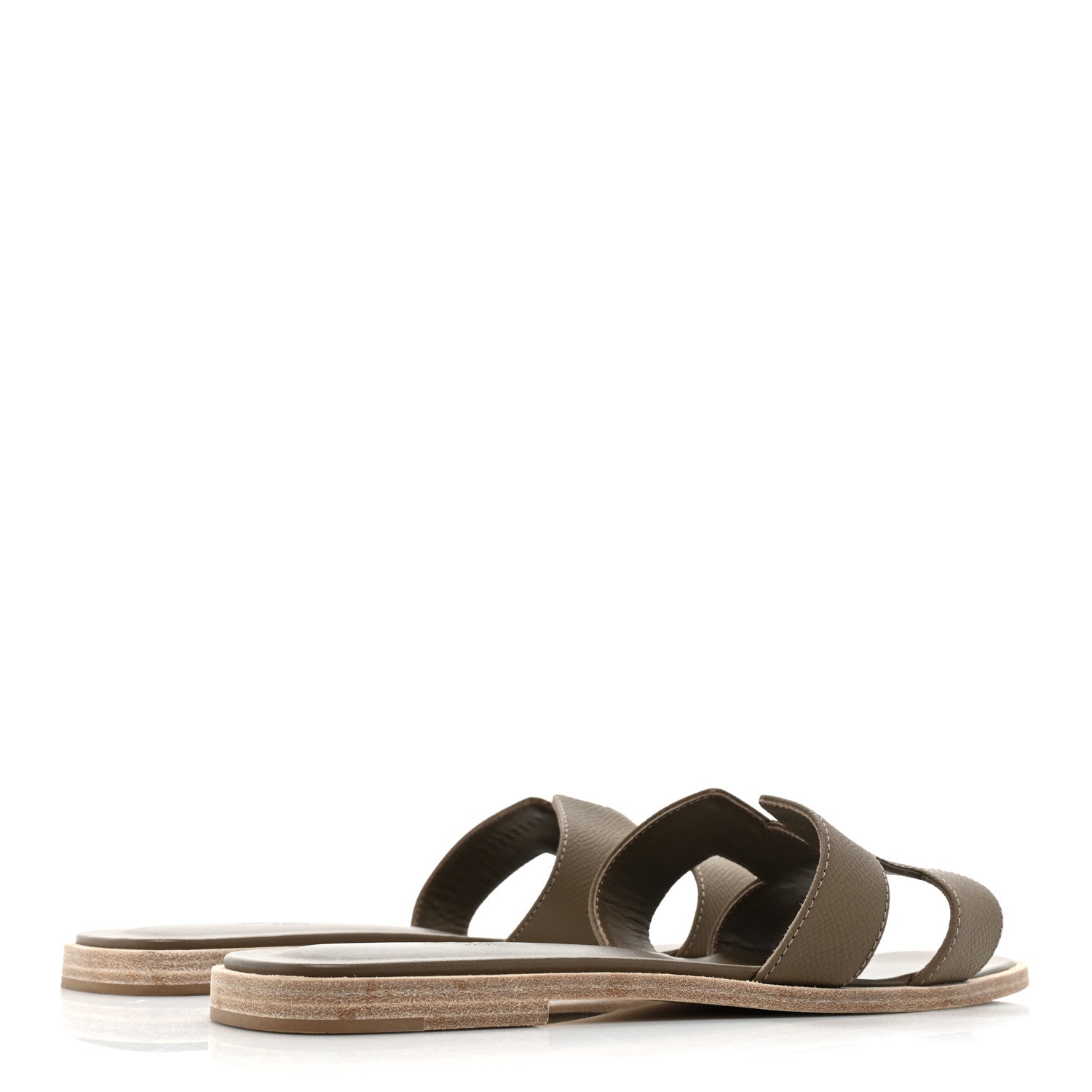 Hermes Epsom Oran Sandals 39 Etoupe 4 of 11