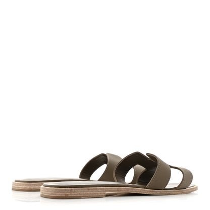 Hermes Epsom Oran Sandals 39 Etoupe 4 of 11