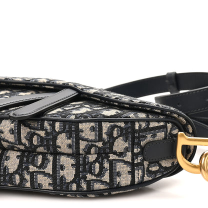 Christian Dior Oblique Mini Saddle Bag With Strap Blue 10 of 10