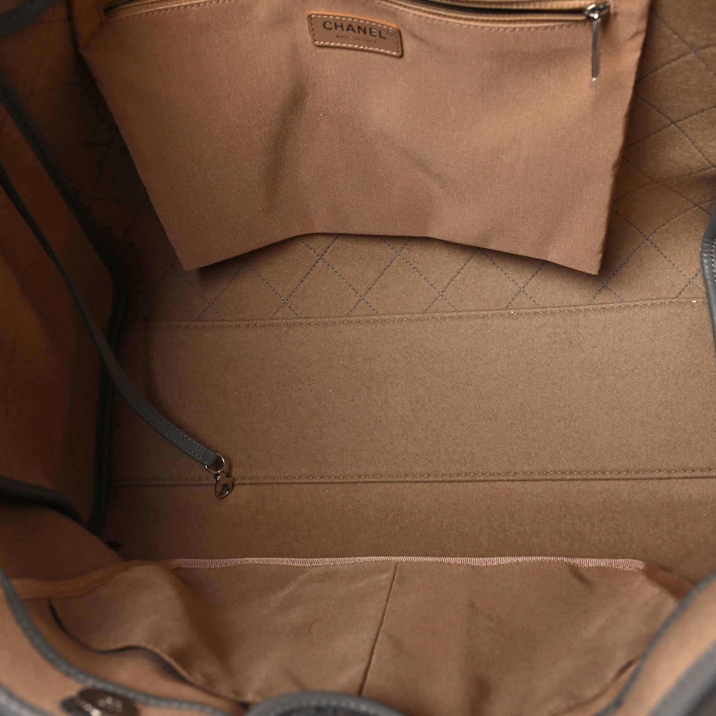 Wool Felt Large Deauville Tote Grey Beige