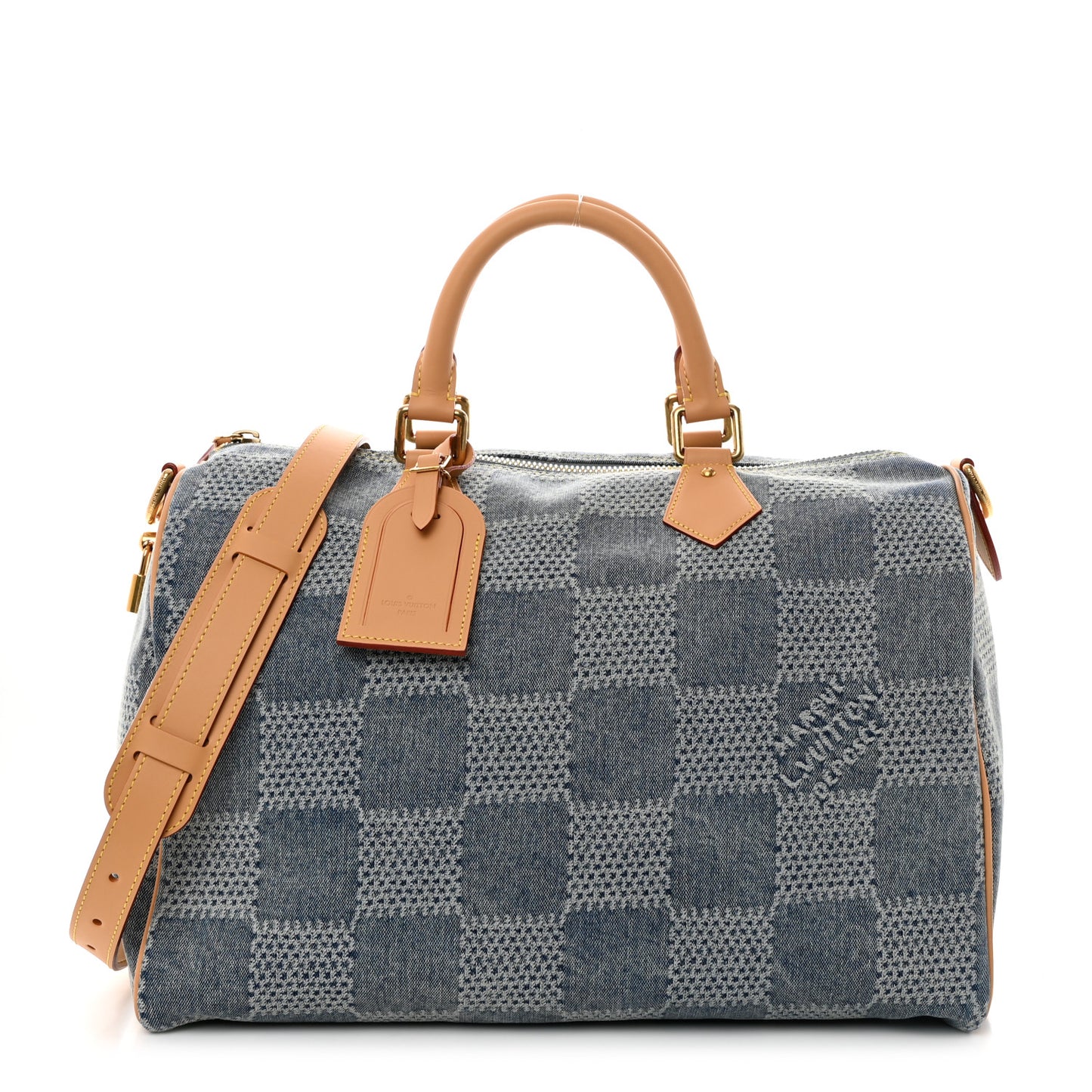 Damier Denim 3D Speedy Bandouliere 40 Bleu