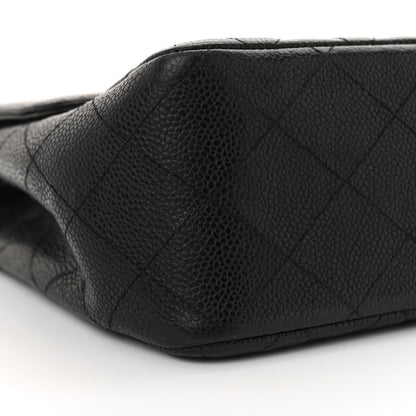 Chanel Caviar Quilted Jumbo Single Flap Black 10 of 13