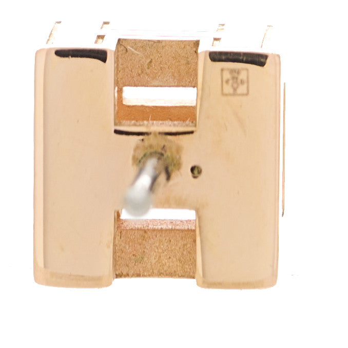 Hermes Gold Lacquered Cage d&#039;H Earrings Black 4 of 4