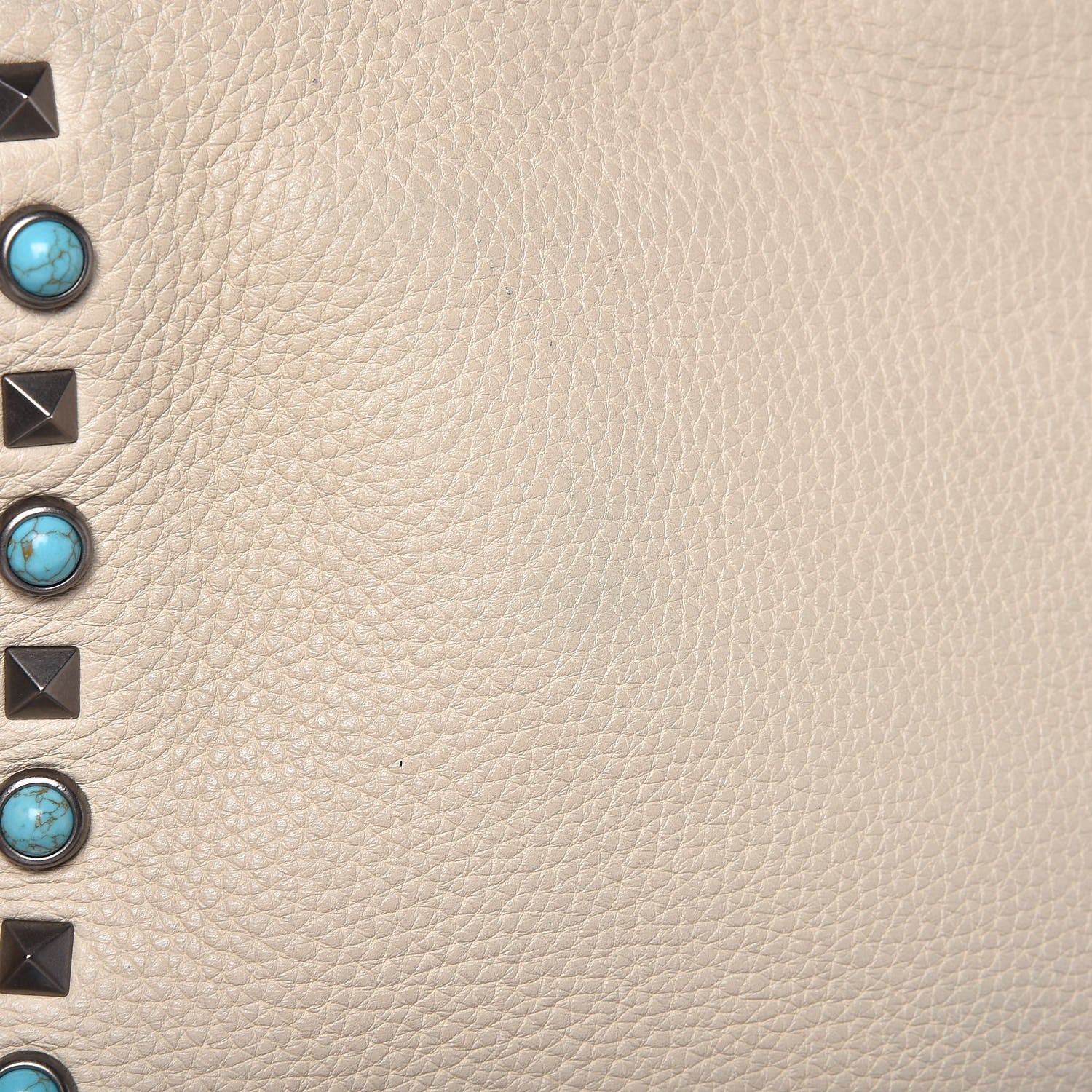 Valentino Garavani Pebbled Calfskin Tribal Small Guitar Strap Rockstud Rolling Flip-Lock Messenger Bag Ivory 12 of 16