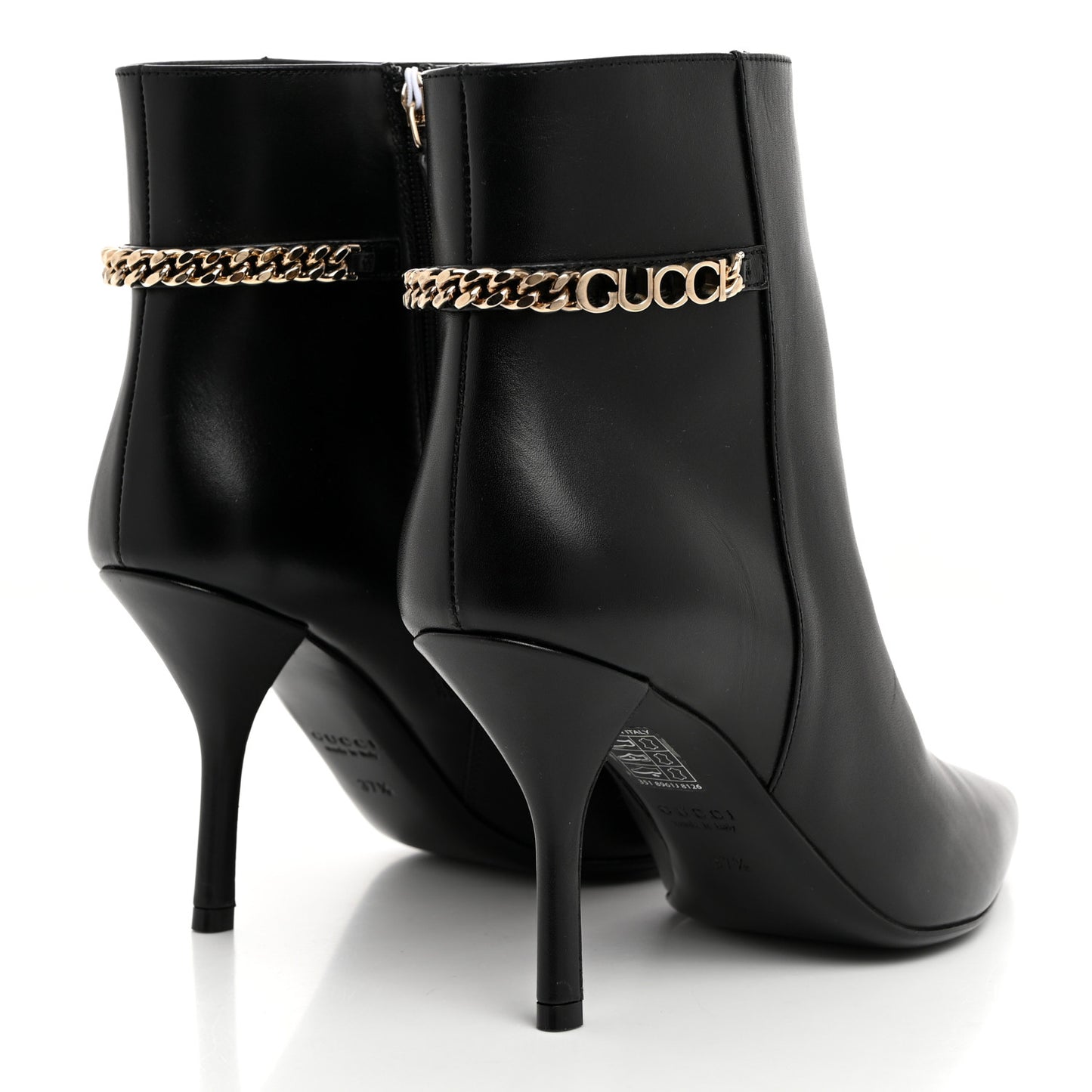 Calfskin Signoria Ankle Boots 37.5 Black