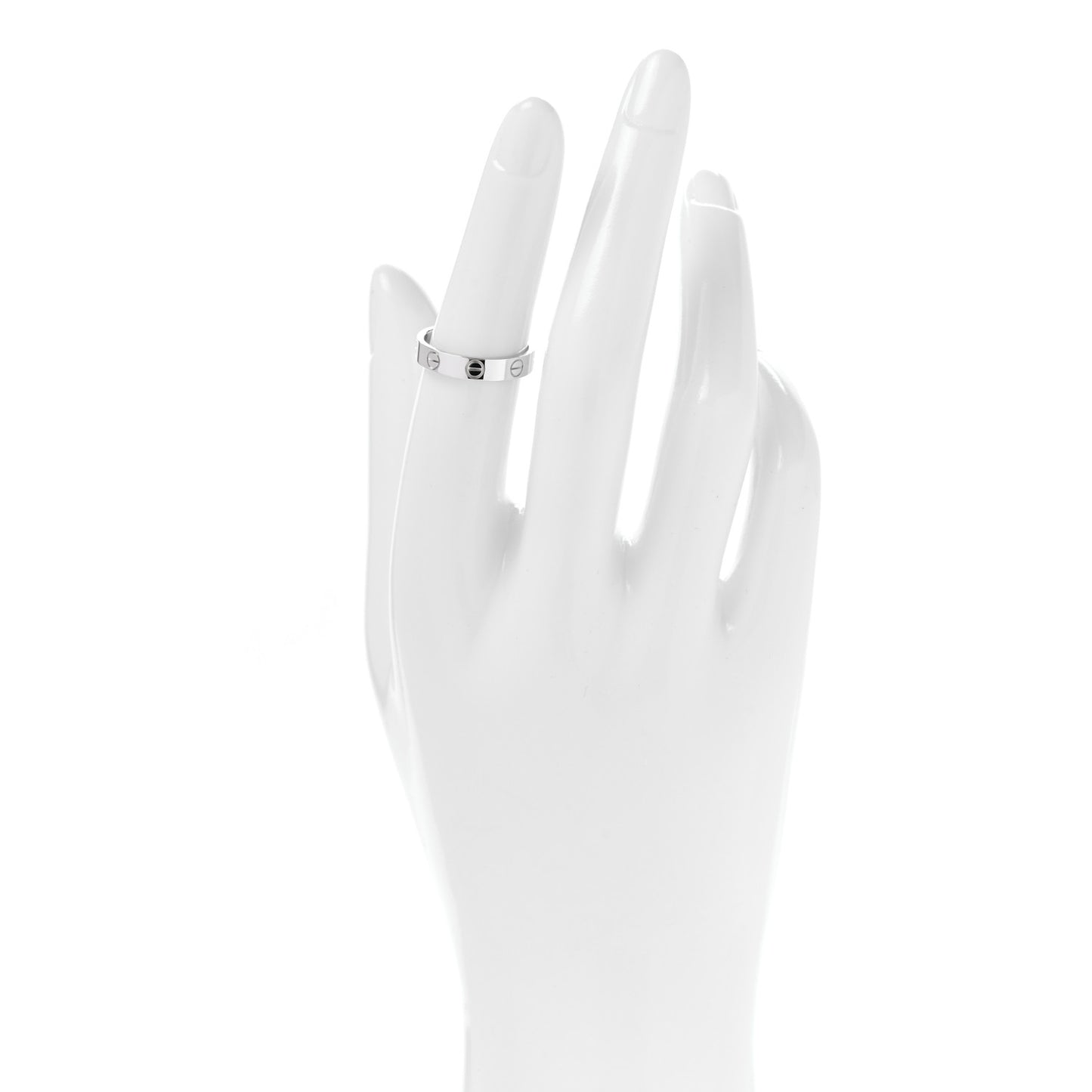 18K White Gold 3.5mm LOVE Wedding Band Ring 51 5.75