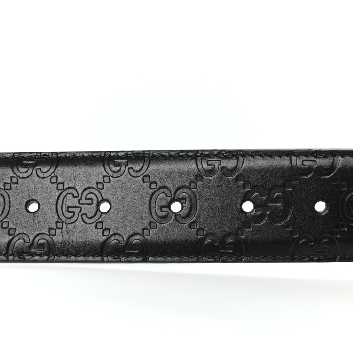 Guccissima Signature Interlocking G 40mm Belt 80 32 Black