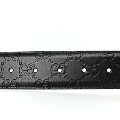 Gucci Guccissima Signature Interlocking G 40mm Belt 80 32 Black 4 of 5