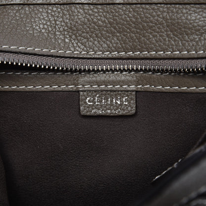 Celine Drummed Calfskin Nano Luggage Souris 6 of 10