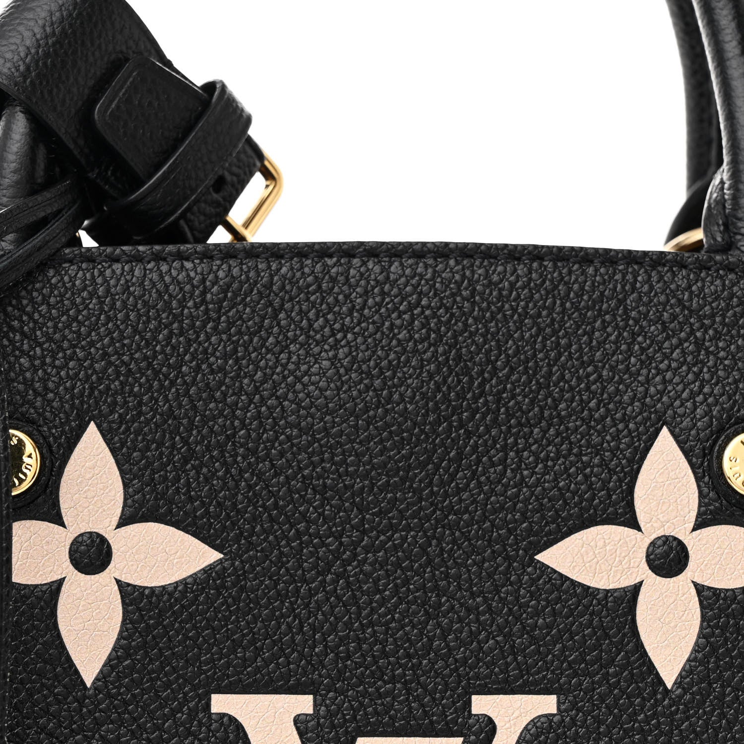 Louis Vuitton Empreinte Monogram Giant Montaigne BB Black Beige 9 of 12