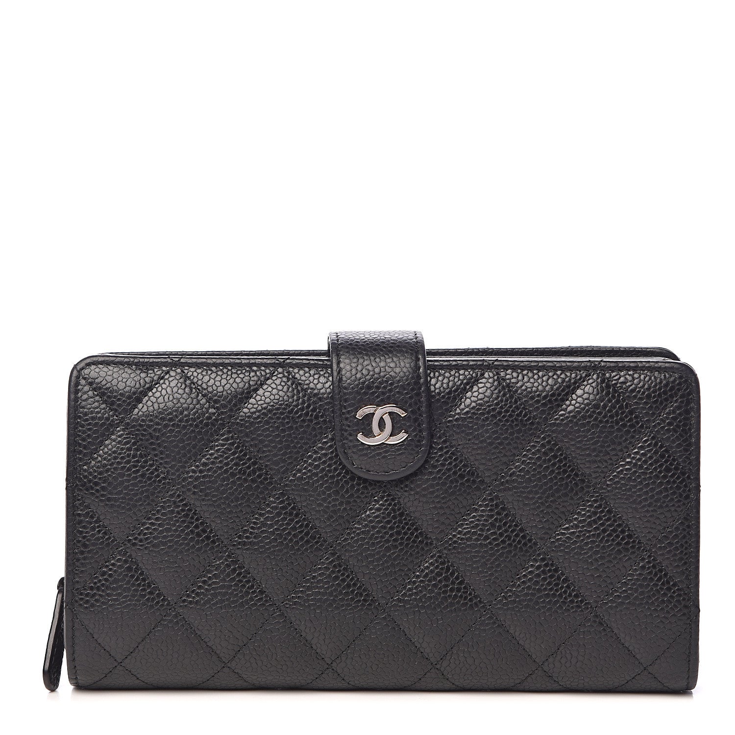 Chanel Caviar Quilted CC French Wallet Black 1 of 9