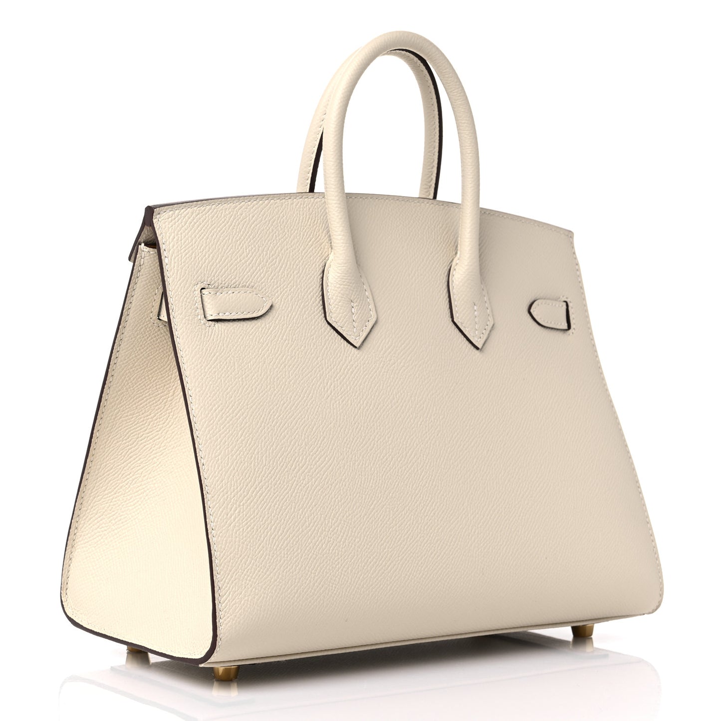 Epsom Horseshoe Birkin Sellier 25 Nata Jaune Ambre