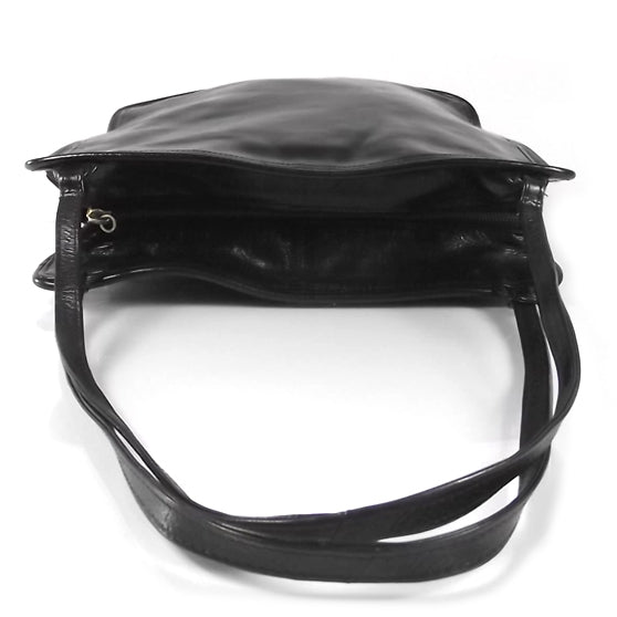 Vintage Leather Shoulder Bag Black