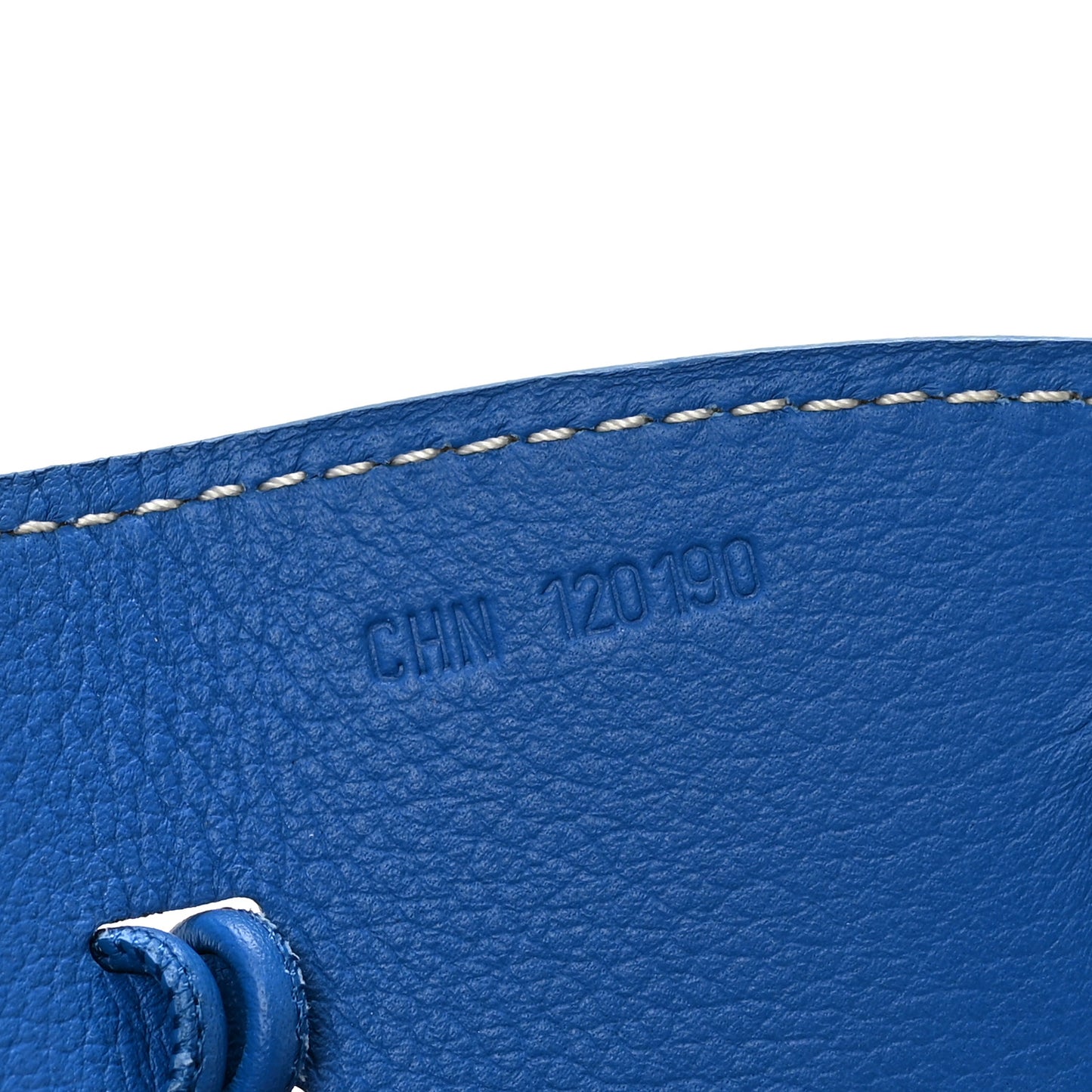 Calfskin Bag Clip Blue