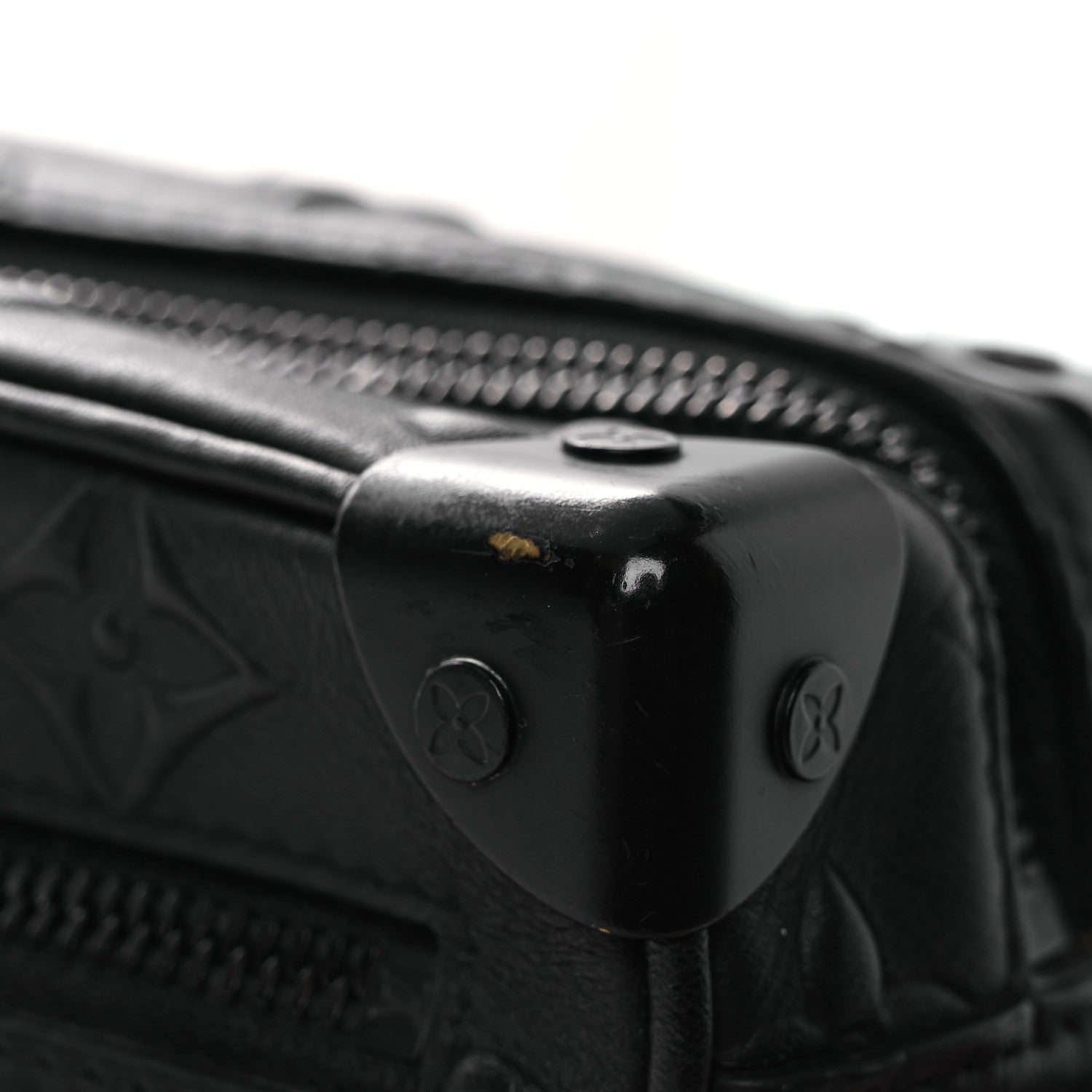 Louis Vuitton Calfskin Debossed Monogram Solar Ray Mini Soft Trunk Black 10 of 11