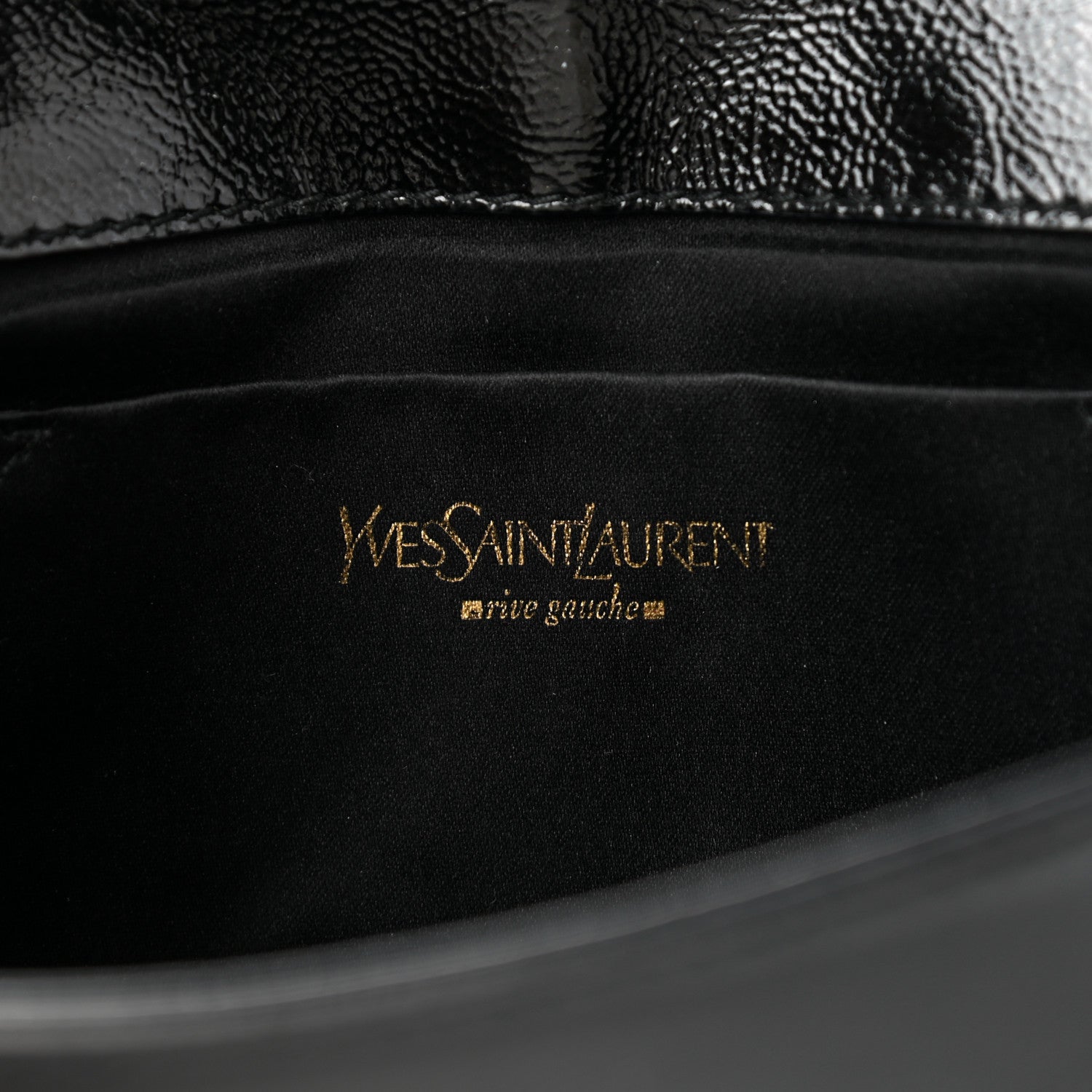 Saint Laurent Textured Patent Monogram Belle De Jour Clutch Black 6 of 8