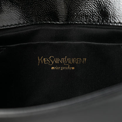 Saint Laurent Textured Patent Monogram Belle De Jour Clutch Black 6 of 8