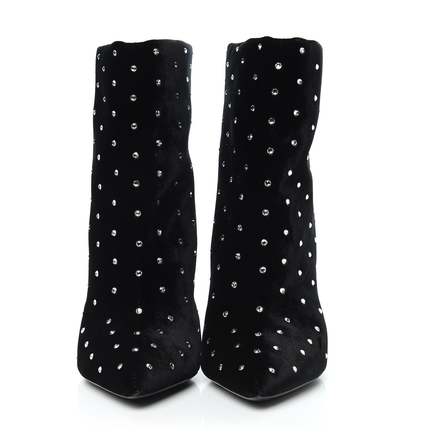 Velluto Master Crystal Strass Freja 105 Ankle Booties 37.5 Black