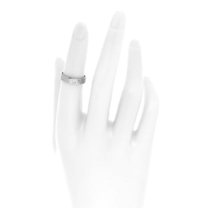 Cartier 18K White Gold Diamond 4mm LOVE Wedding Band Ring 49 4.75 2 of 4