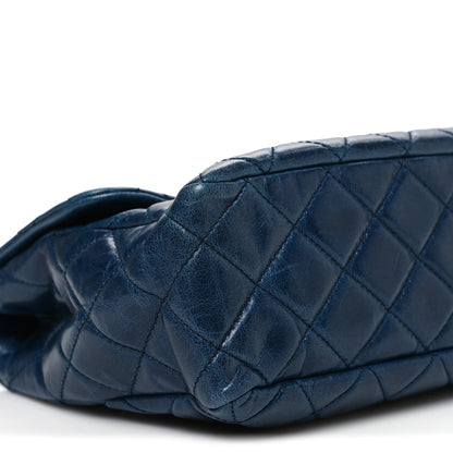 Chanel Glazed Calfskin Castle Rock Medium Flap Blue 9 of 10