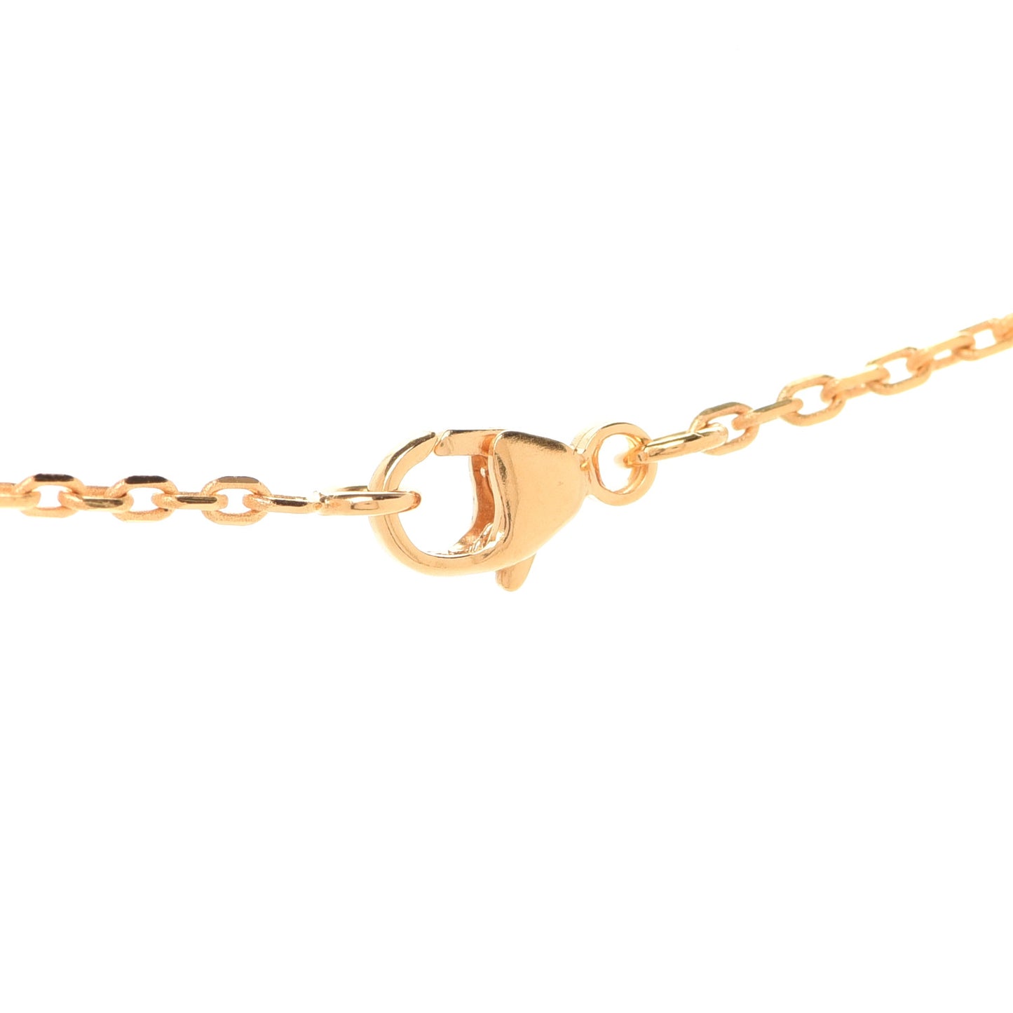 Lacquered Rose Gold Mini Pop H Pendant Necklace Marron Glace