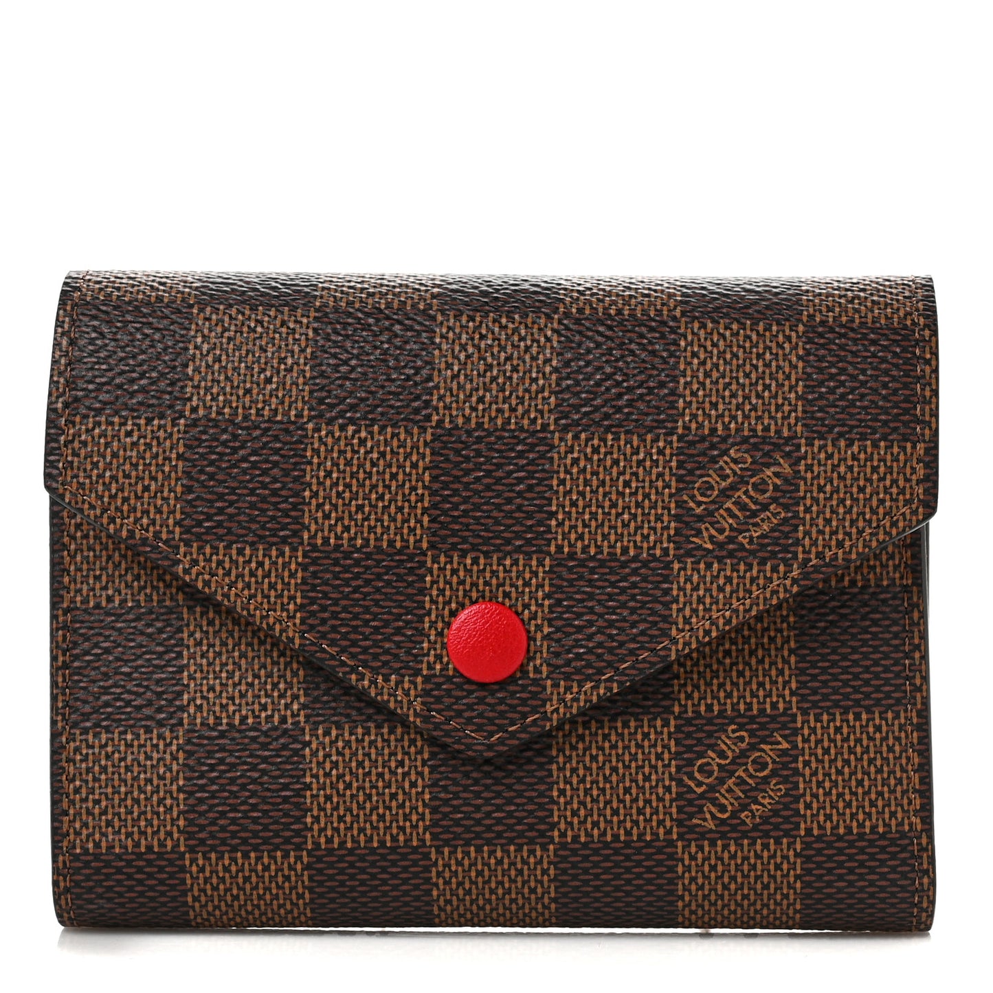 Damier Ebene Victorine Wallet Red