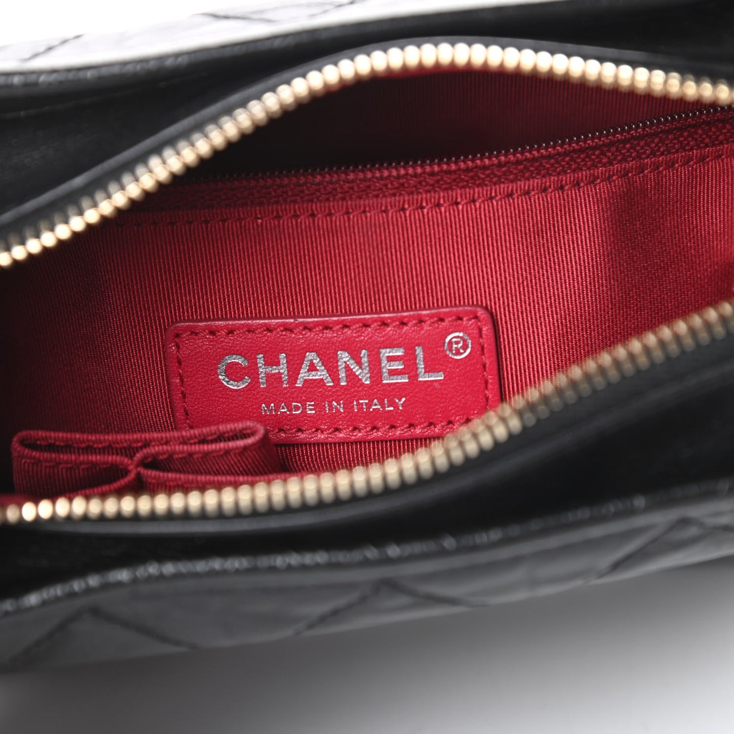 Aged Calfskin Quilted Small Gabrielle Hobo Black