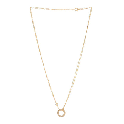 Cartier 18K Yellow Gold 2 Diamond LOVE Necklace 2 of 4