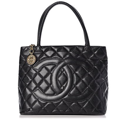 Chanel Caviar Quilted Medallion Tote Black 1 of 9