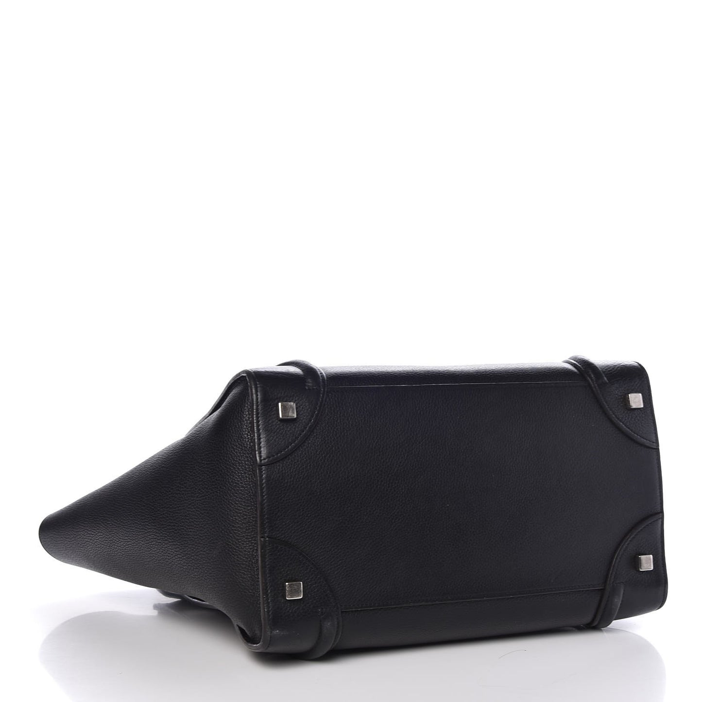 Drummed Calfskin Mini Luggage Black