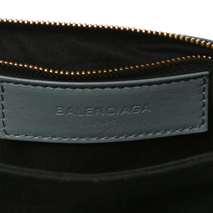 Balenciaga Chevre Gold Metallic Edge Hardware Envelope Clutch Bleu Acier 6 of 9