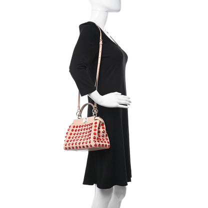 Fendi Nappa Studded Mini Peekaboo Iconic Satchel Light Pink Red 2 of 16