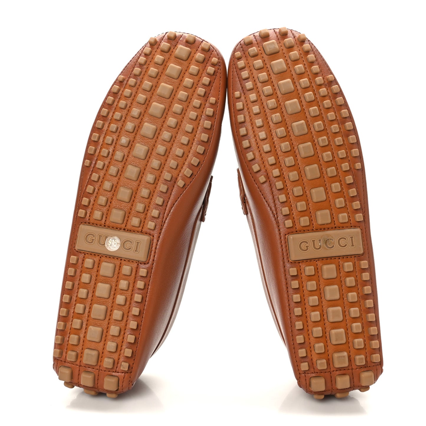 Soft Clove Calfskin Web Mens Horsebit Driver Loafers 9.5 Cognac