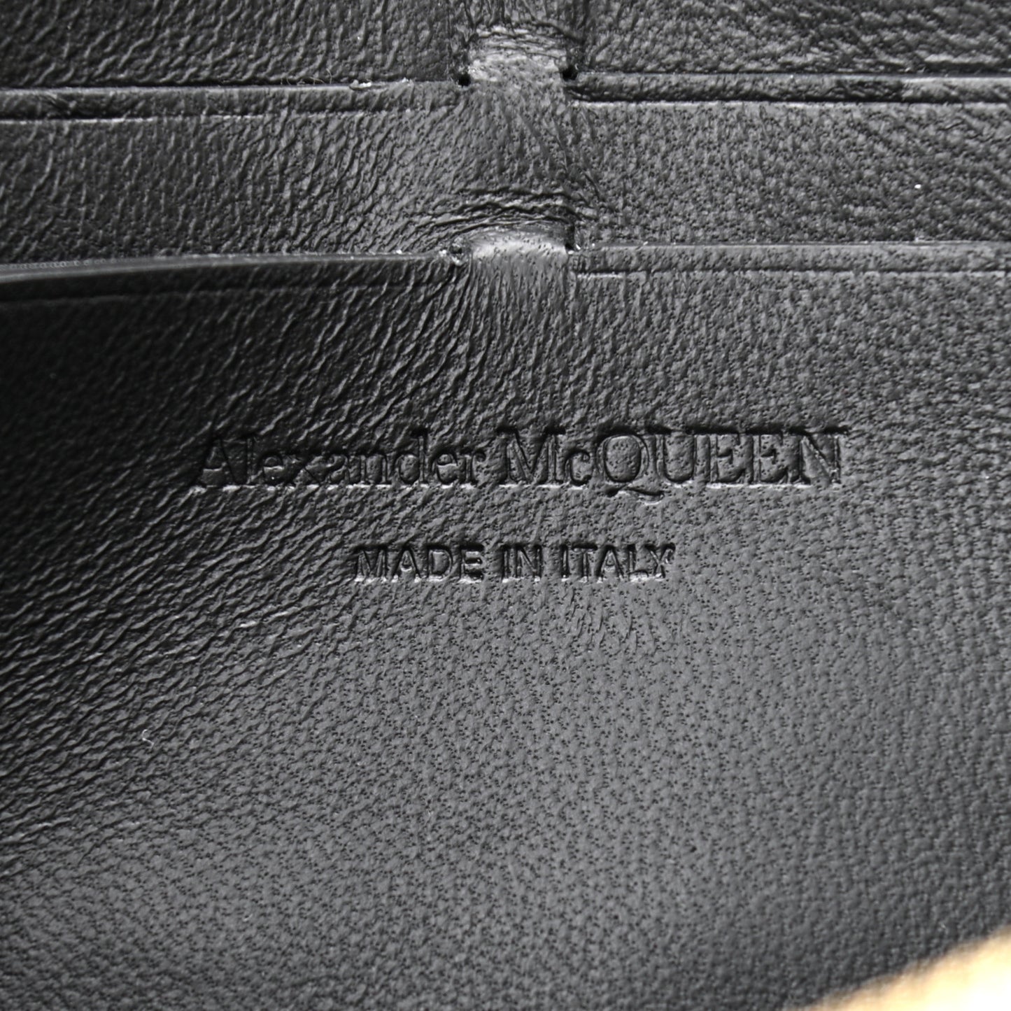 Pebbled Calfskin Skull Wallet on Chain Black