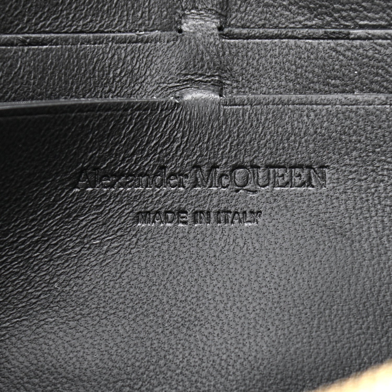 Alexander McQueen Pebbled Calfskin Skull Wallet on Chain Black 6 of 11