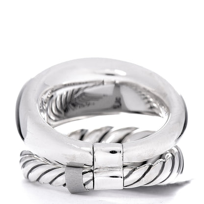 David Yurman Sterling Silver 17mm Pure Form Two Row Ring 7 54 3 of 5