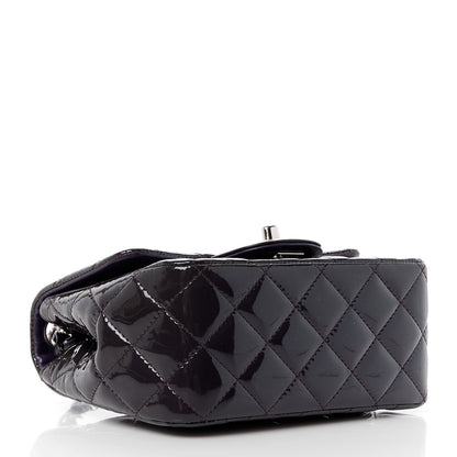 Chanel Patent Calfskin Quilted Mini Square Flap Purple 4 of 13